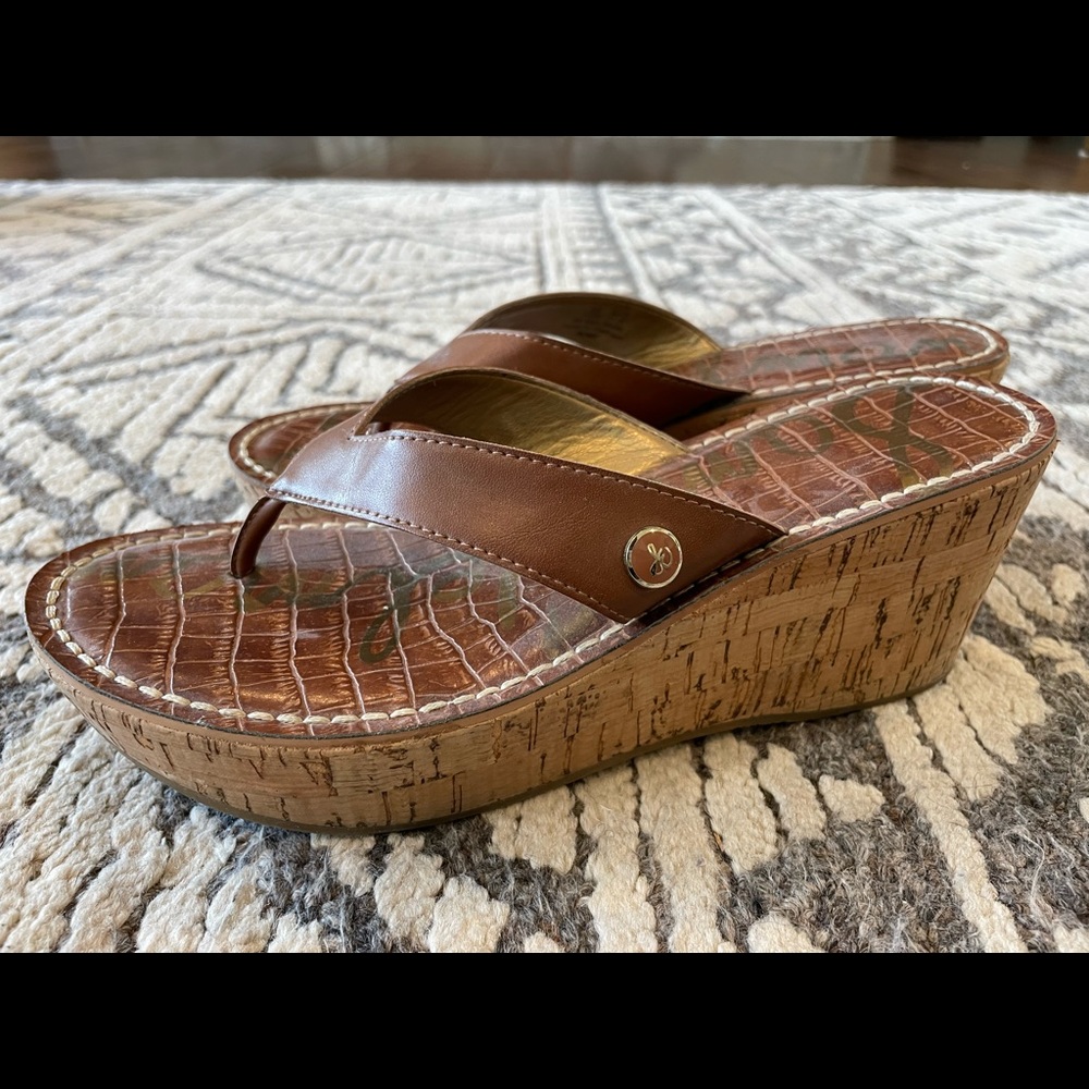 Cork heeled sandals